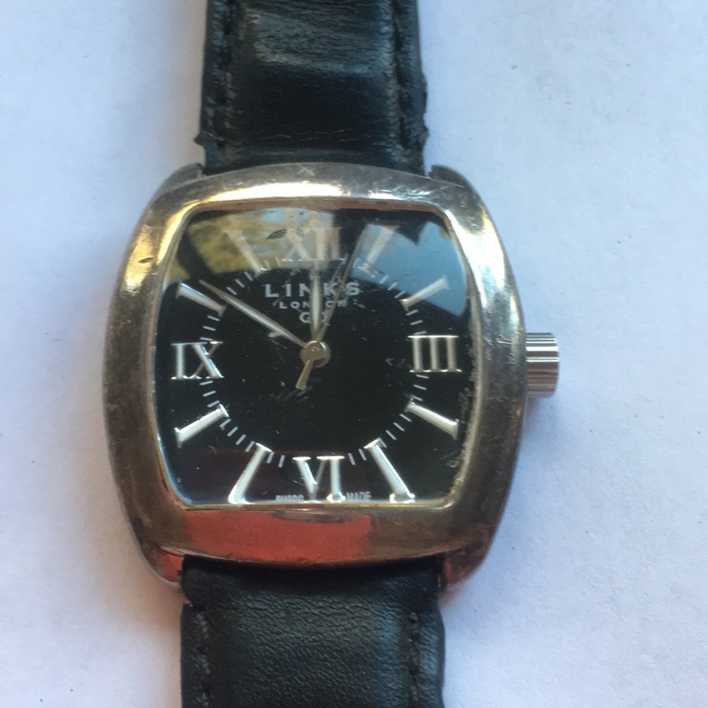 Links of Lindon sterling silver face ladies watch